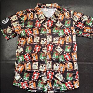 San Francisco Giants Medium Aloha Legends All Over Button Up Shirt Short Sleeve